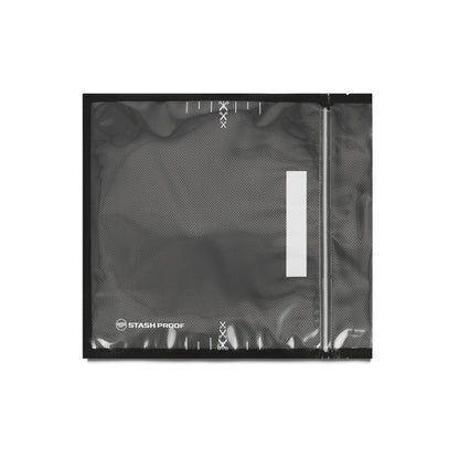 Stash Proof Black and Black Large 11 by 12 inch seal bag for treats, food prep, and long storage