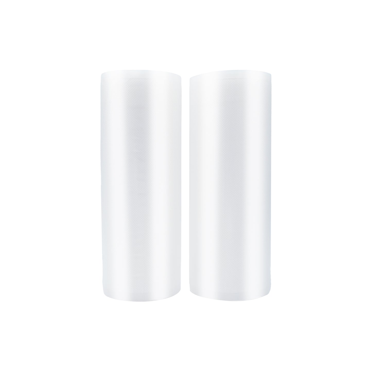 Two 11-inch by 50-foot clear vacuum seal rolls for food storage and preservation