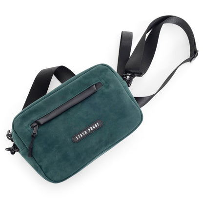 green smell proof crossbody bag 