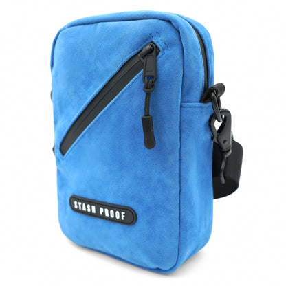 Smell-proof Stash Bag in Suede Blue